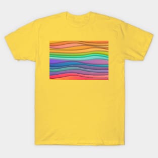 Colorful Rainbow Ocean Waves T-Shirt